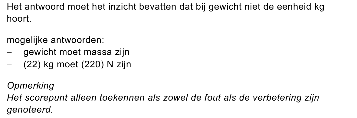 beoordelingsmodel vraag 1