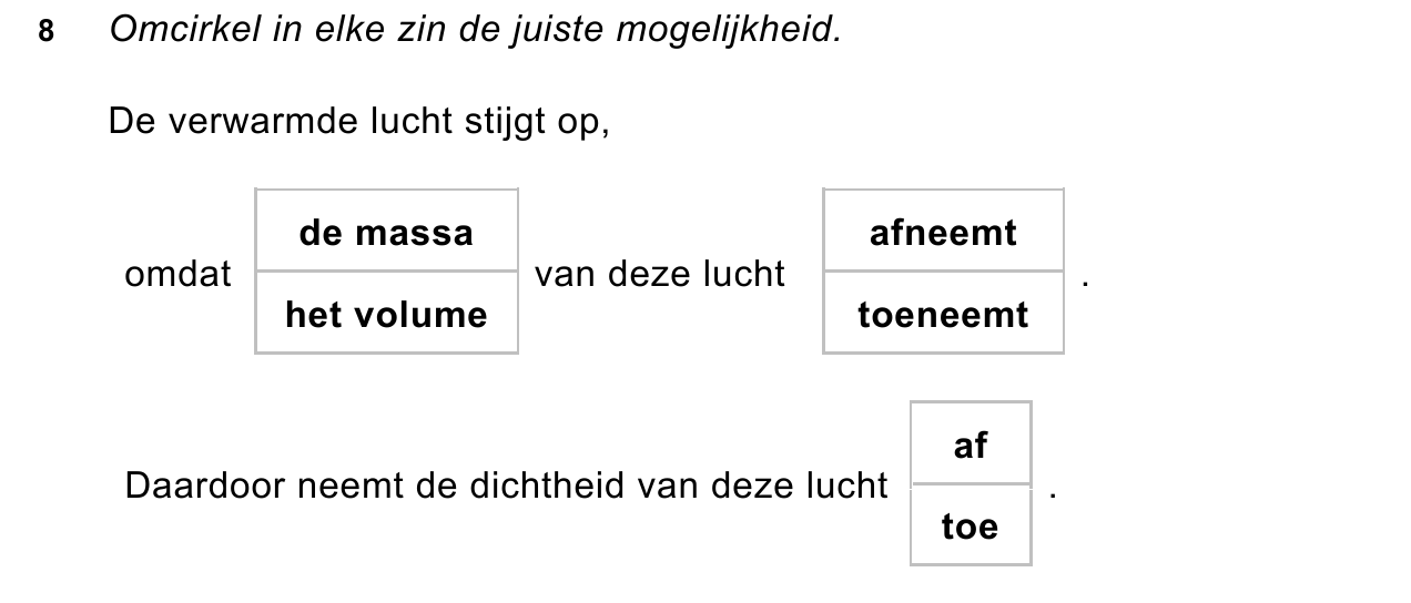 uitwerkbijlage bij vraag 8