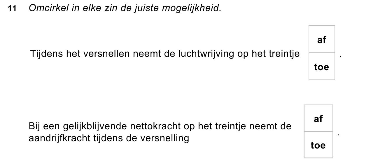 uitwerkbijlage bij vraag 11