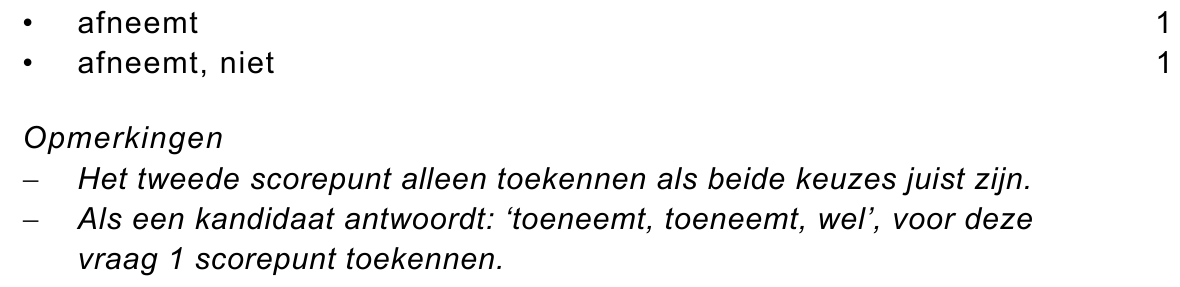 beoordelingsmodel vraag 6