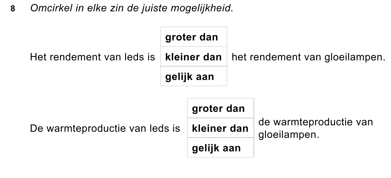 uitwerkbijlage bij vraag 8