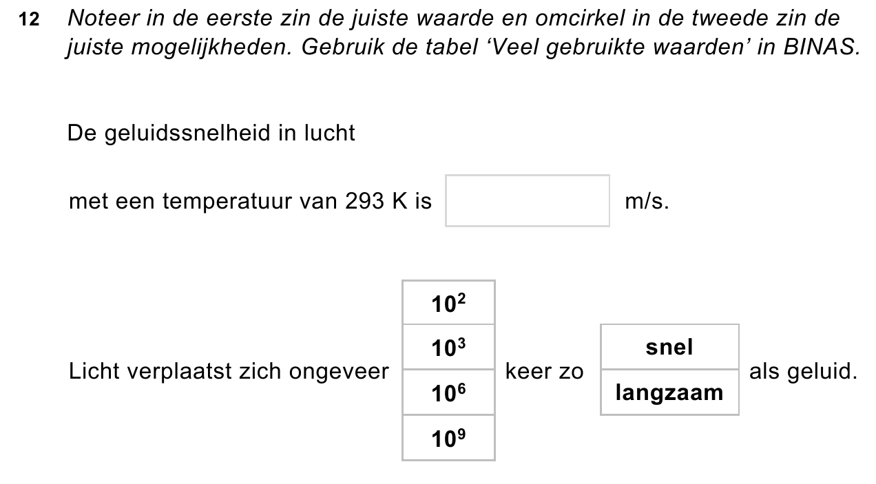 uitwerkbijlage bij vraag 12