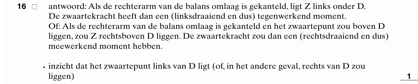 beoordelingsmodel vraag 16
