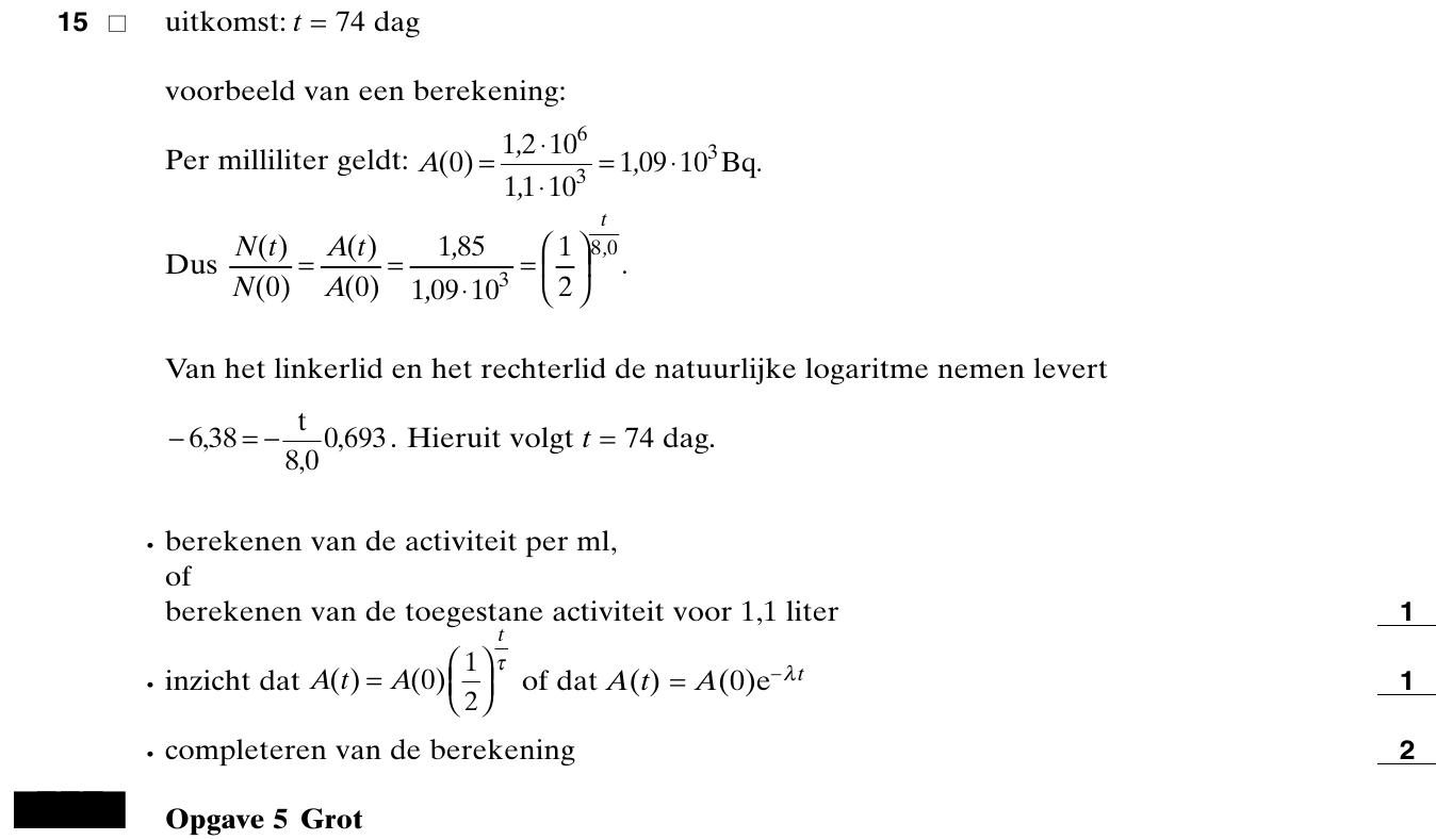beoordelingsmodel vraag 15