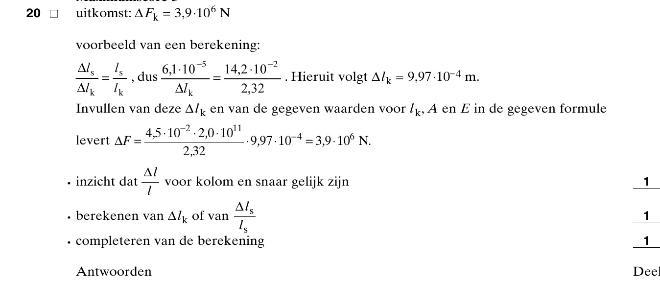 beoordelingsmodel vraag 20