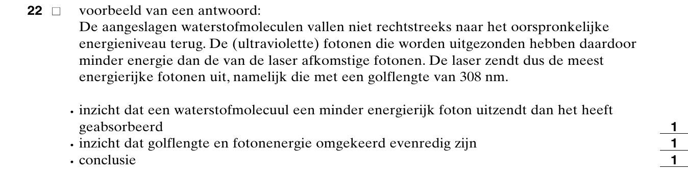beoordelingsmodel vraag 22
