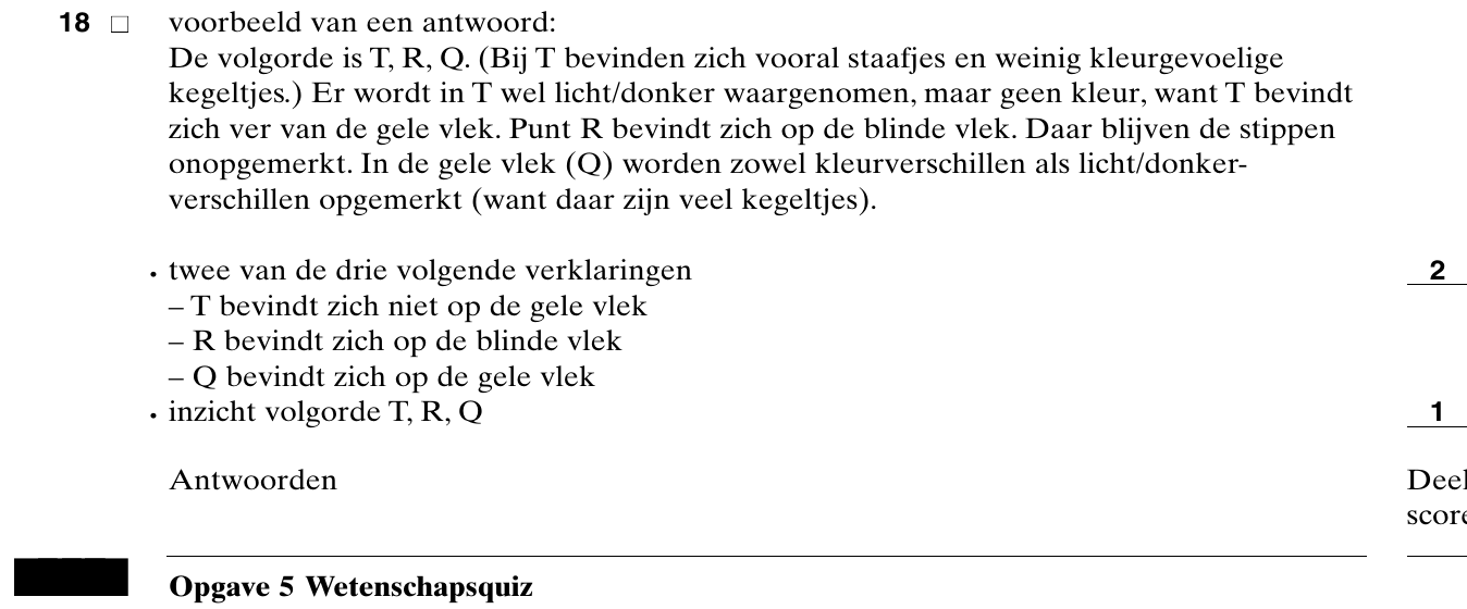 beoordelingsmodel vraag 18