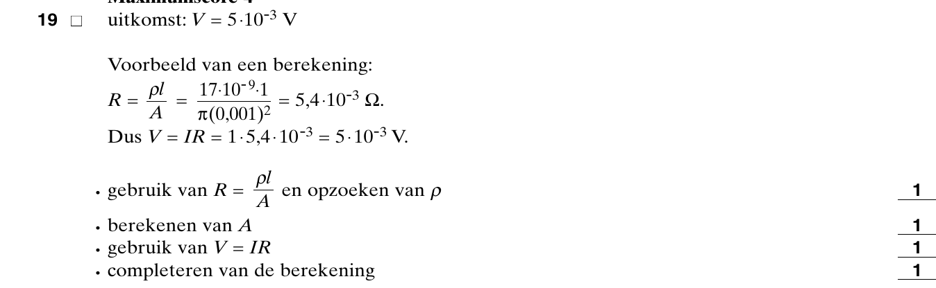 beoordelingsmodel vraag 19