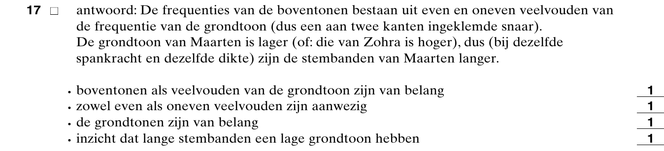 beoordelingsmodel vraag 17