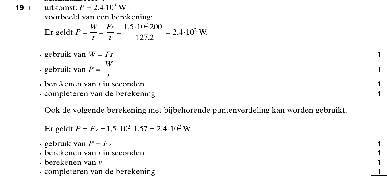 beoordelingsmodel vraag 19