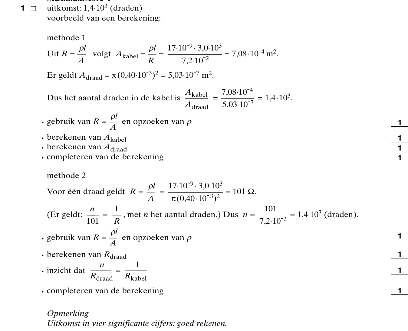 beoordelingsmodel vraag 1