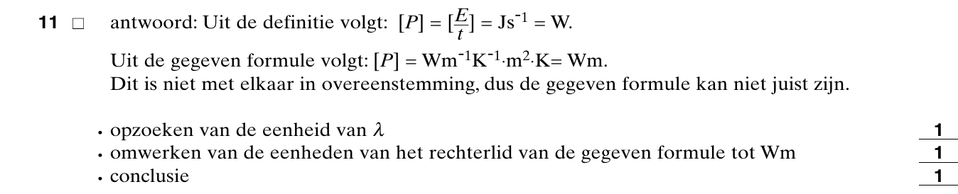 beoordelingsmodel vraag 11