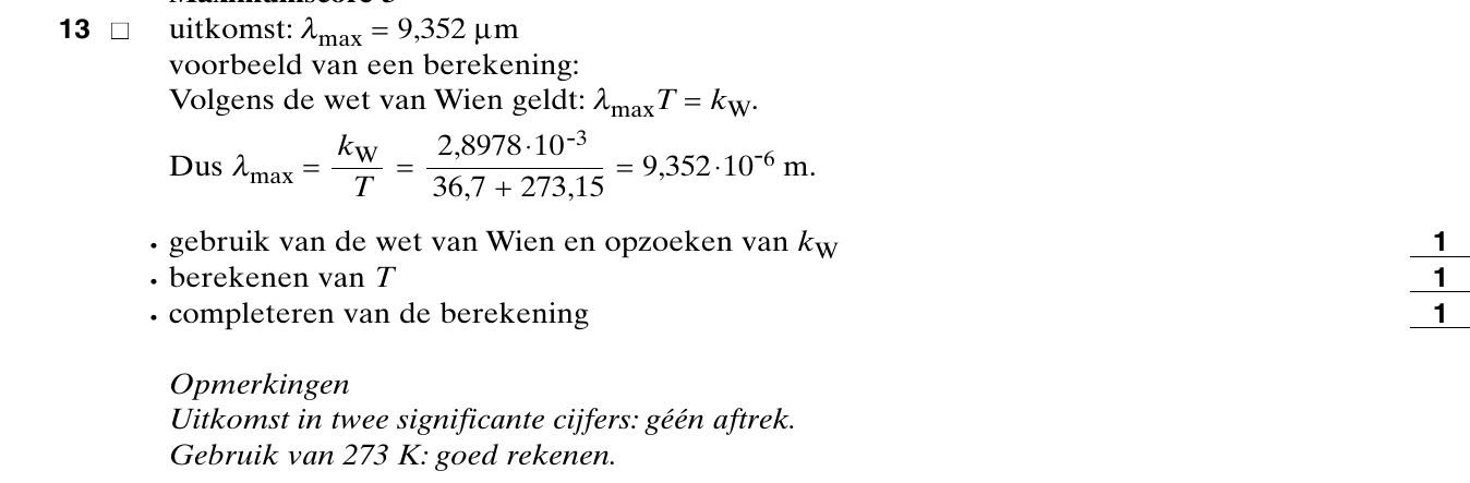 beoordelingsmodel vraag 13