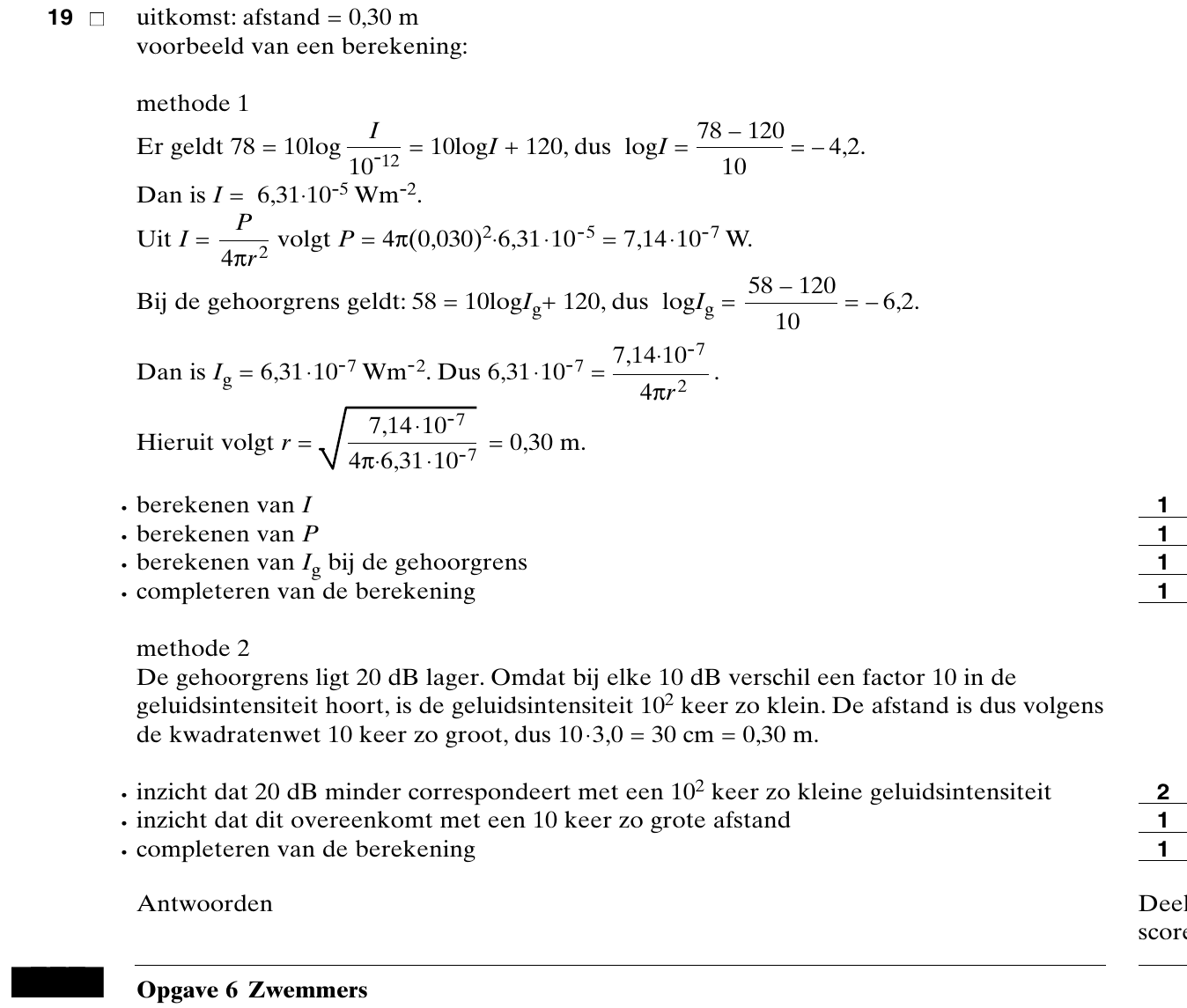 beoordelingsmodel vraag 19