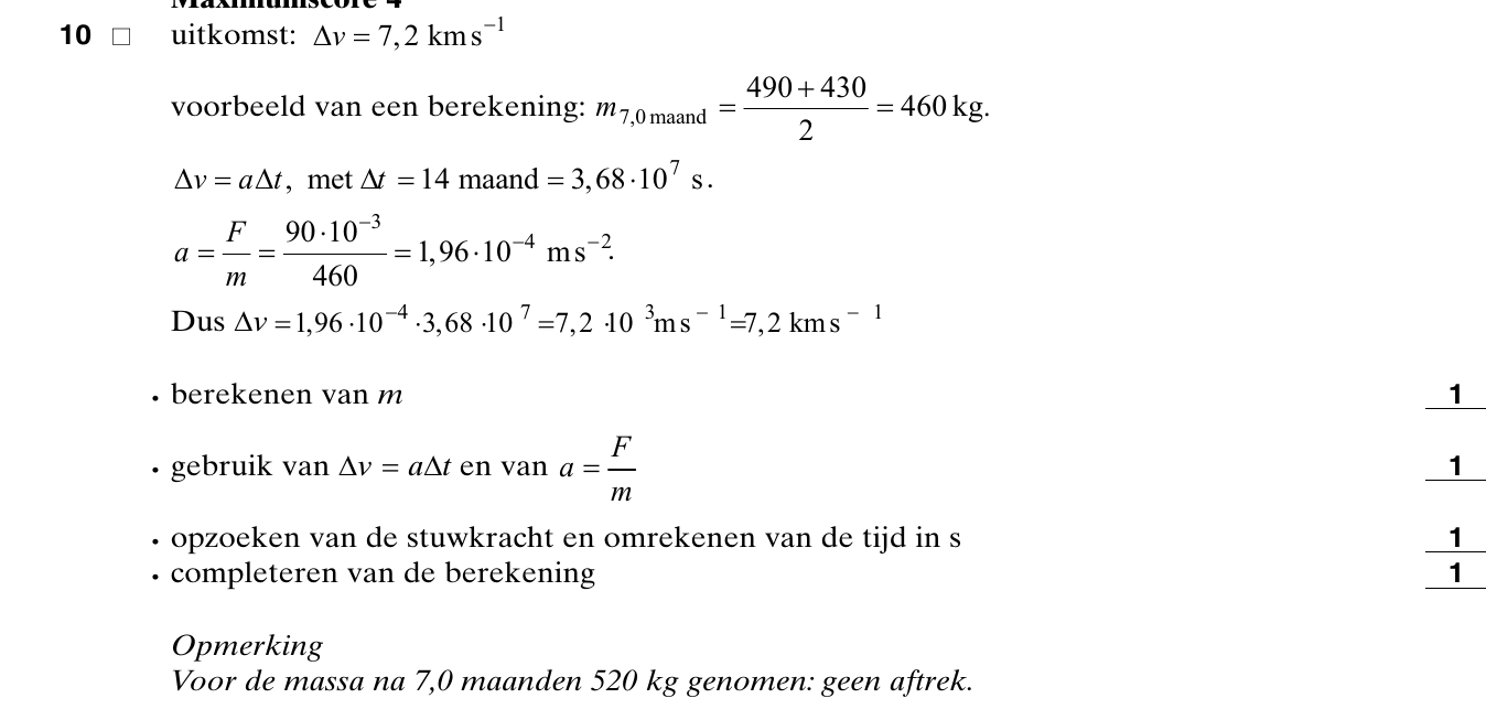 beoordelingsmodel vraag 10