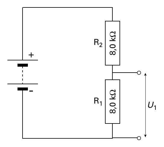 R 2 R 1 + - Ωk 0,8 Ωk 0,8 U 1