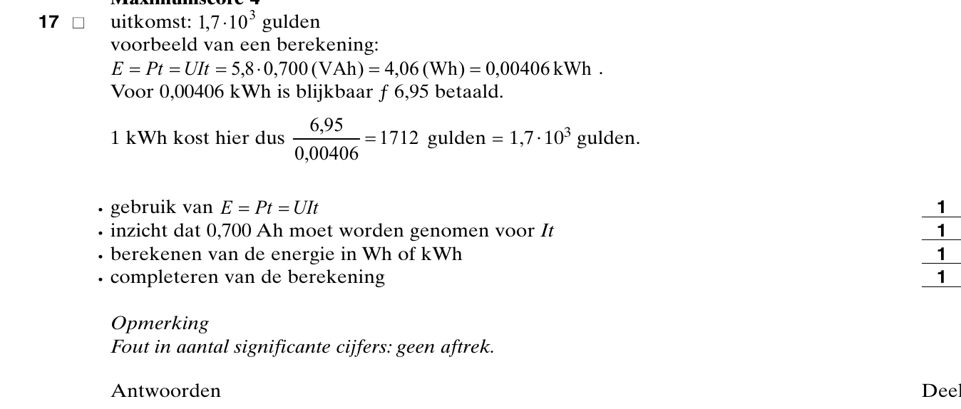 beoordelingsmodel vraag 17