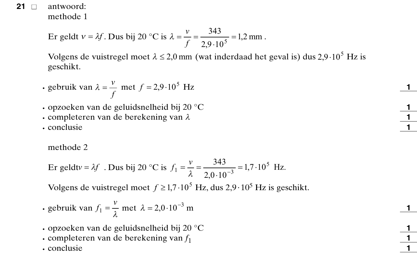beoordelingsmodel vraag 21
