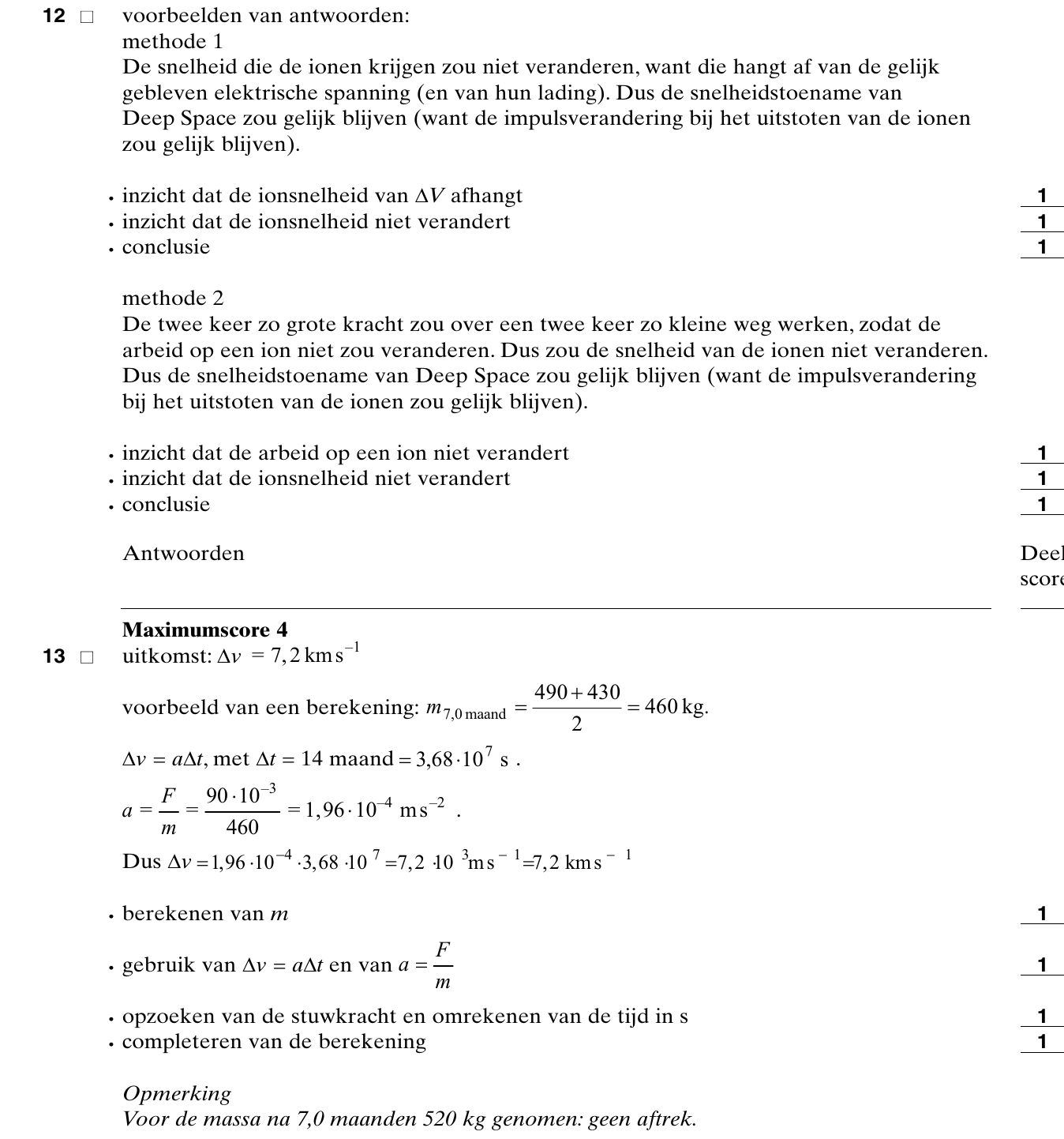 beoordelingsmodel vraag 12