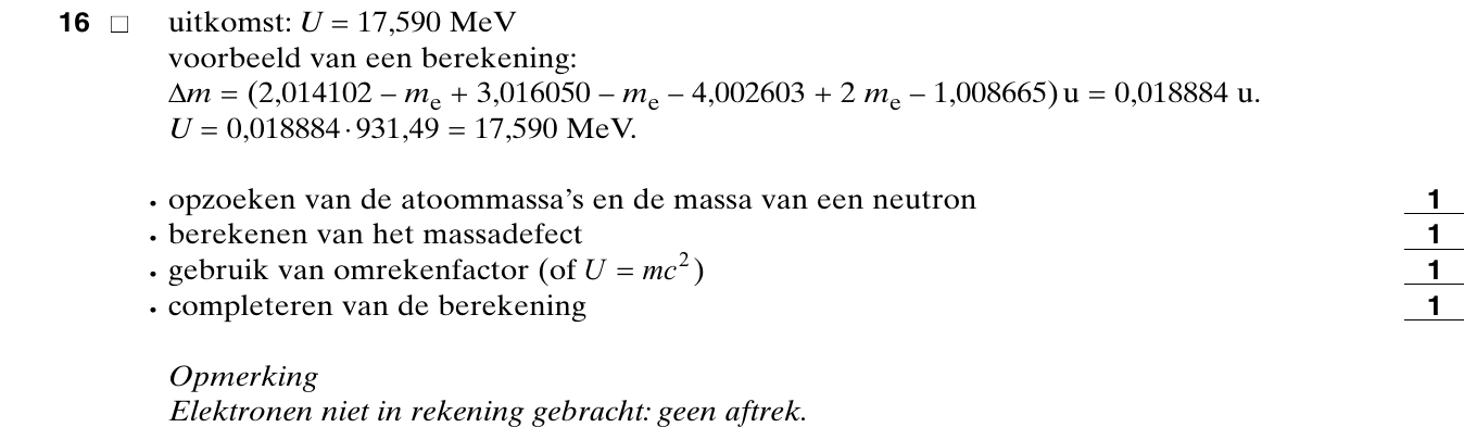 beoordelingsmodel vraag 16