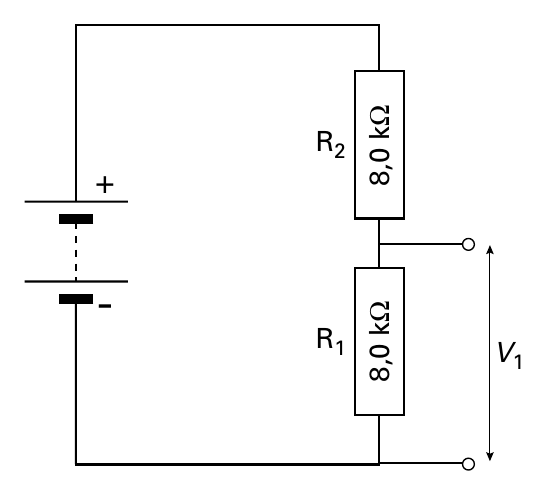 R 2 R 1 + - Ωk 0,8 Ωk 0,8 V 1