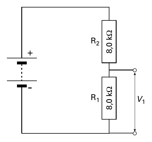 R 2 R 1 + - Ωk 0,8 Ωk 0,8 V 1