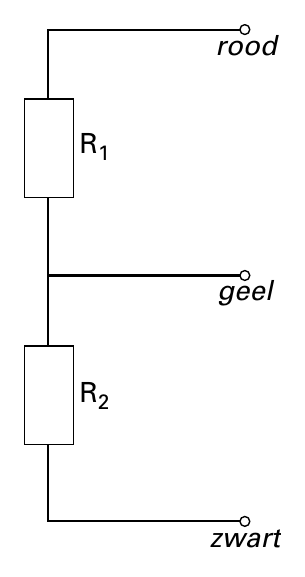 rood R 1 geel R 2 zwart