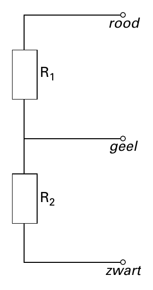 rood R 1 geel R 2 zwart