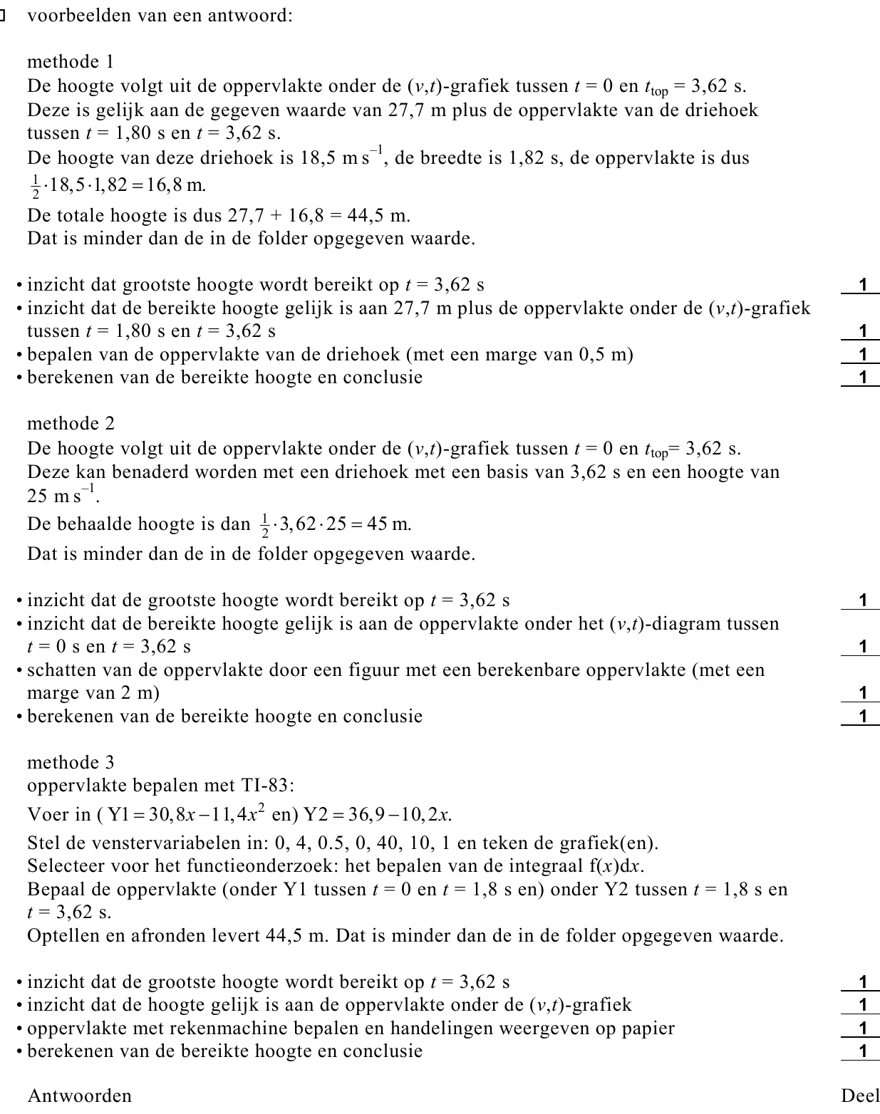 beoordelingsmodel vraag 18