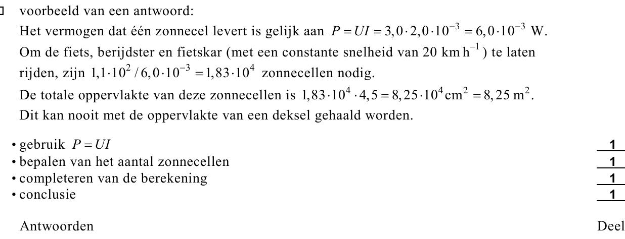 beoordelingsmodel vraag 9