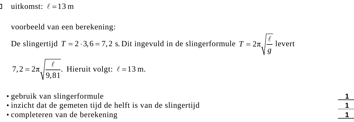 beoordelingsmodel vraag 1
