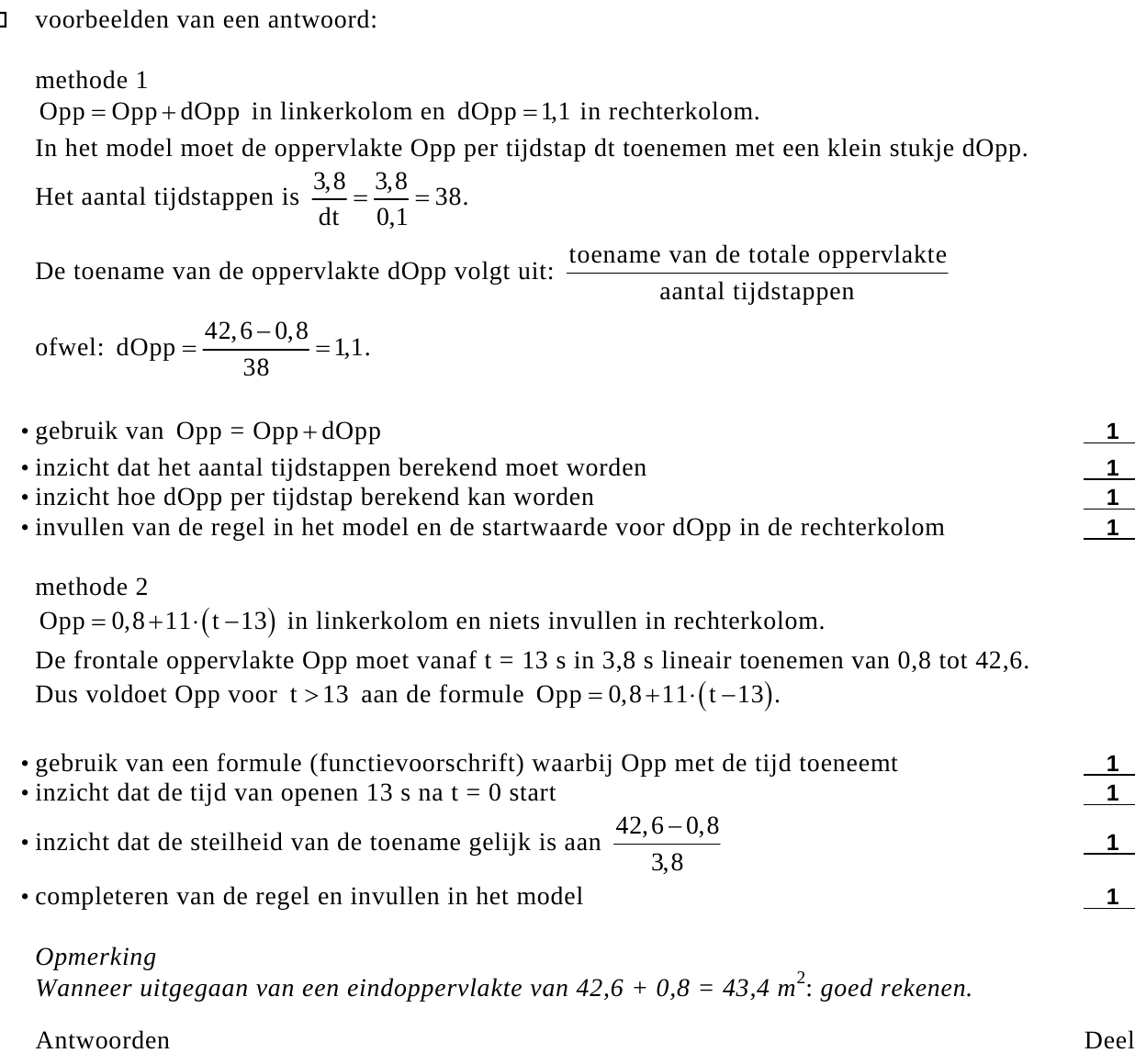 beoordelingsmodel vraag 20