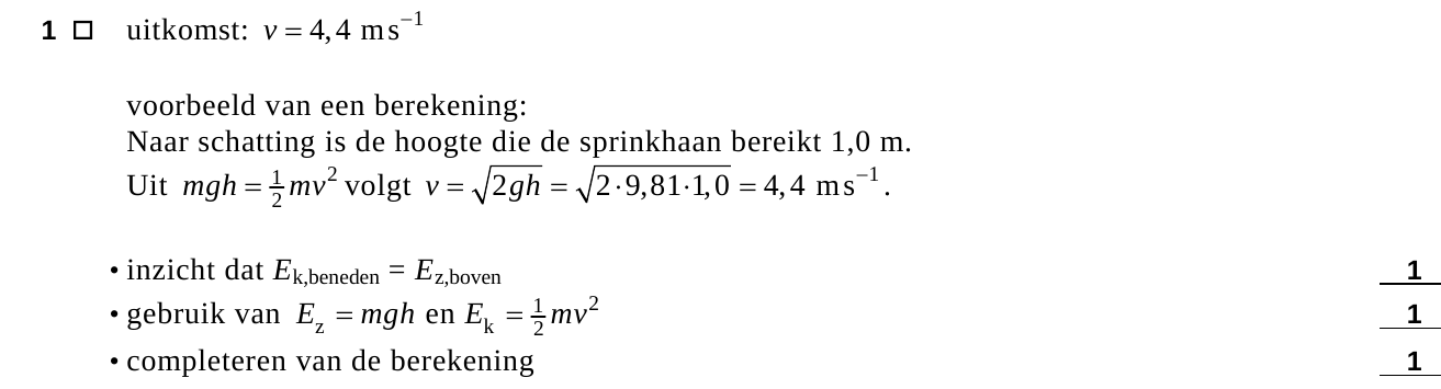 beoordelingsmodel vraag 1