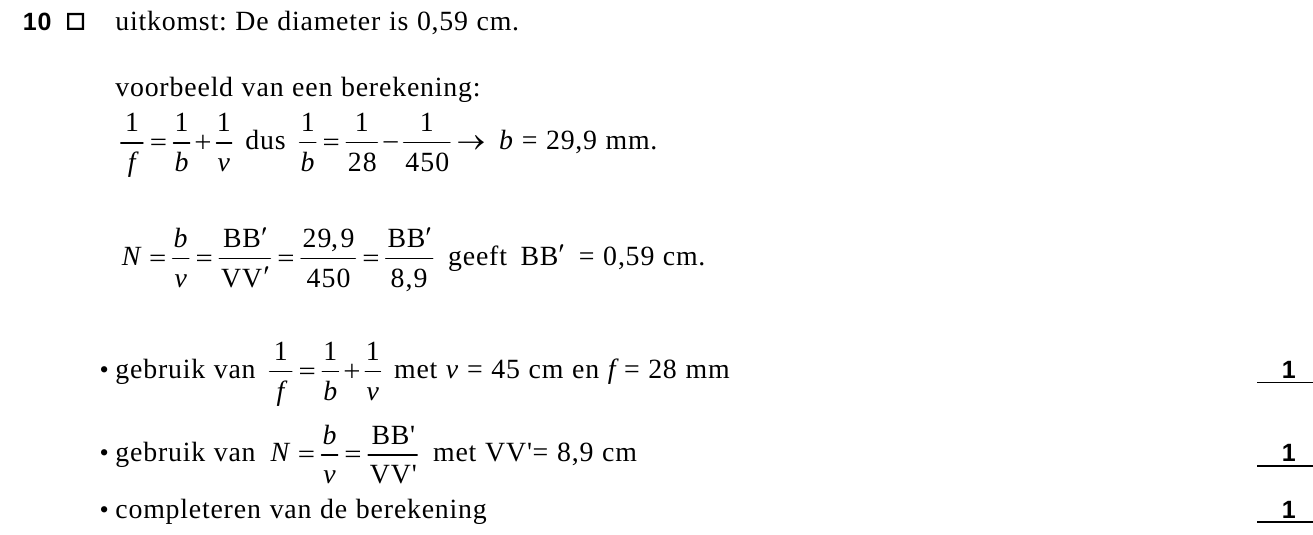 beoordelingsmodel vraag 10