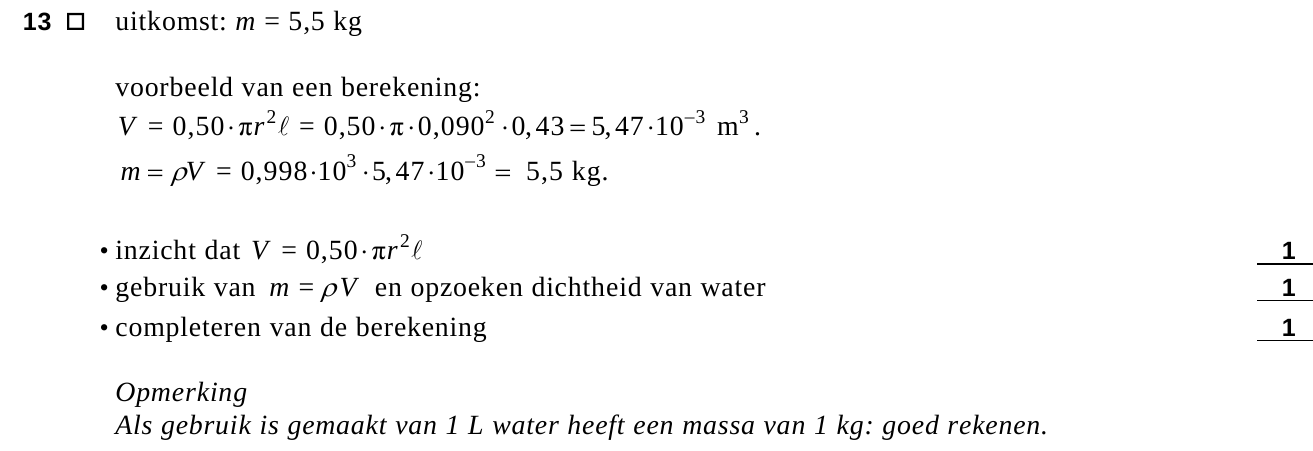 beoordelingsmodel vraag 13