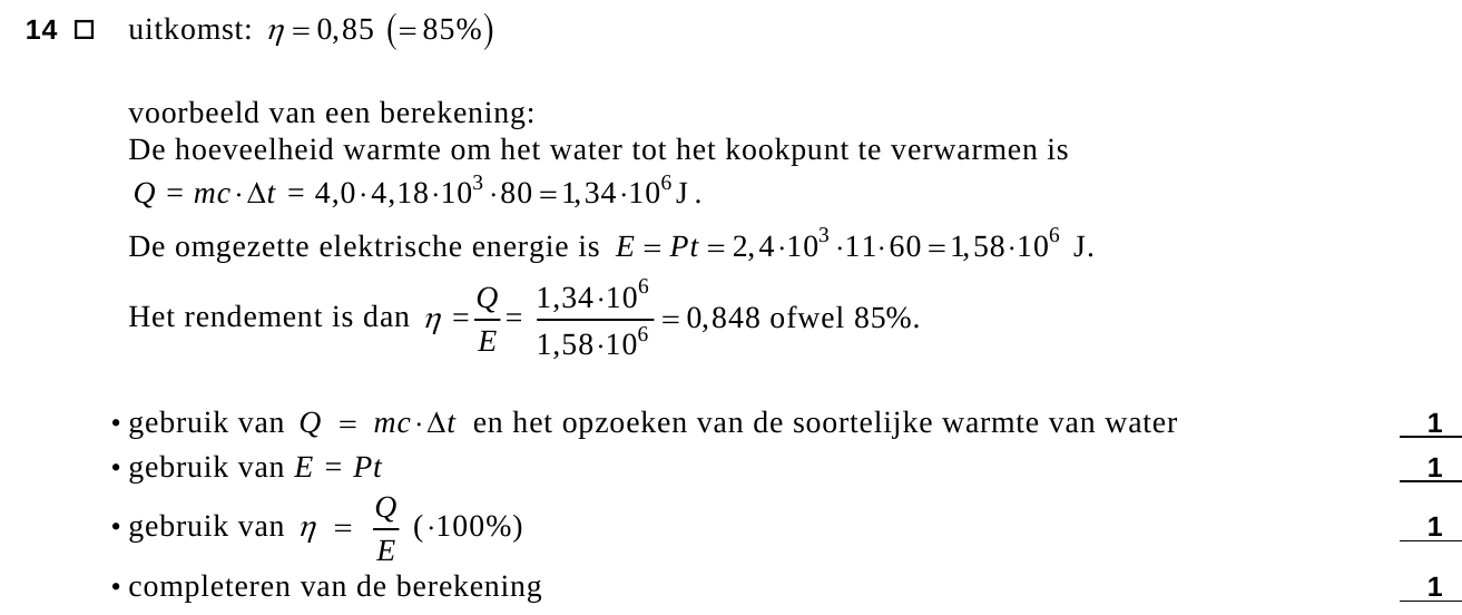 beoordelingsmodel vraag 14