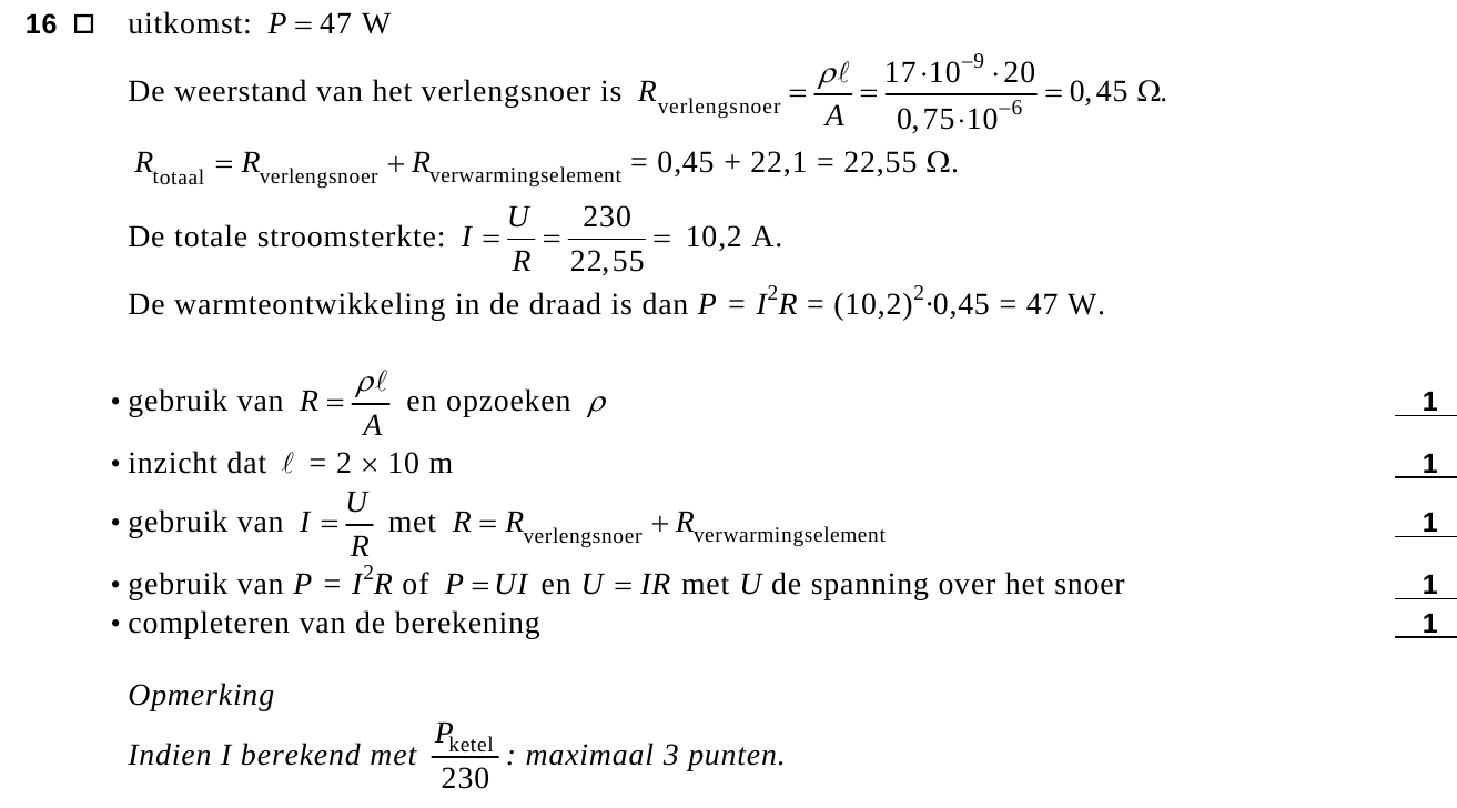 beoordelingsmodel vraag 16