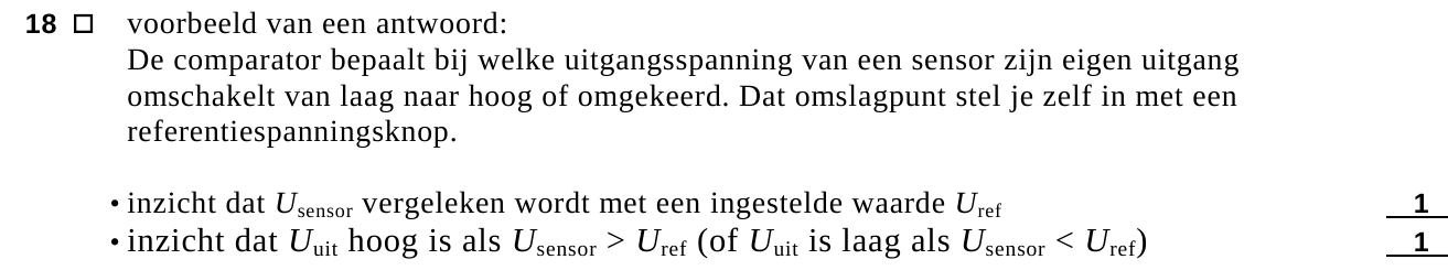 beoordelingsmodel vraag 18