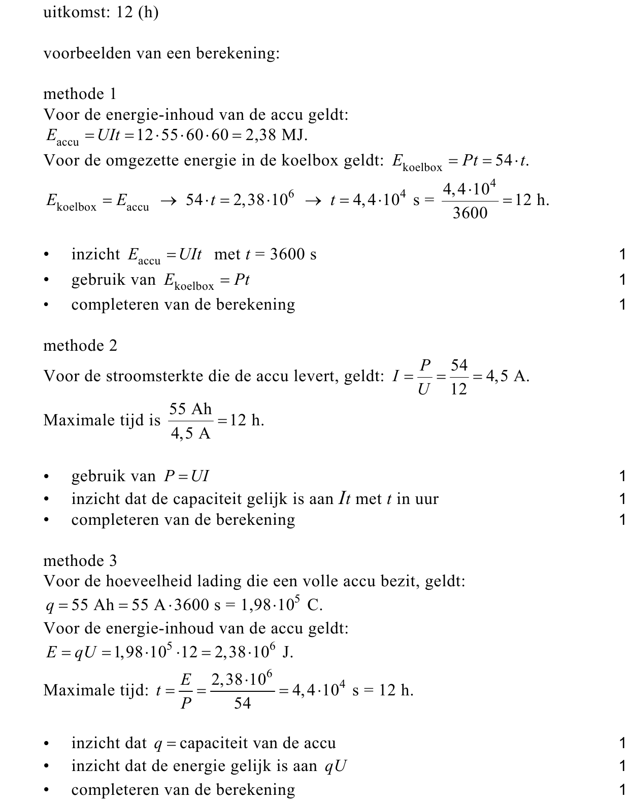 beoordelingsmodel vraag 16