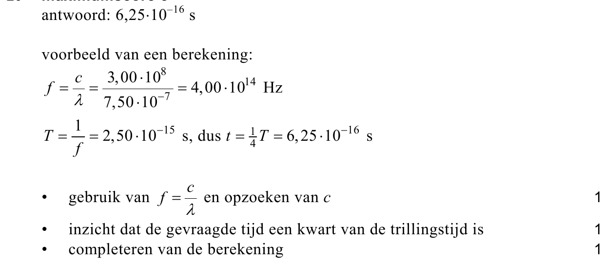 beoordelingsmodel vraag 20