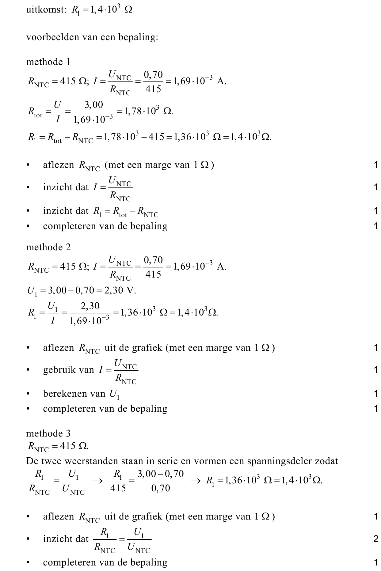 beoordelingsmodel vraag 1
