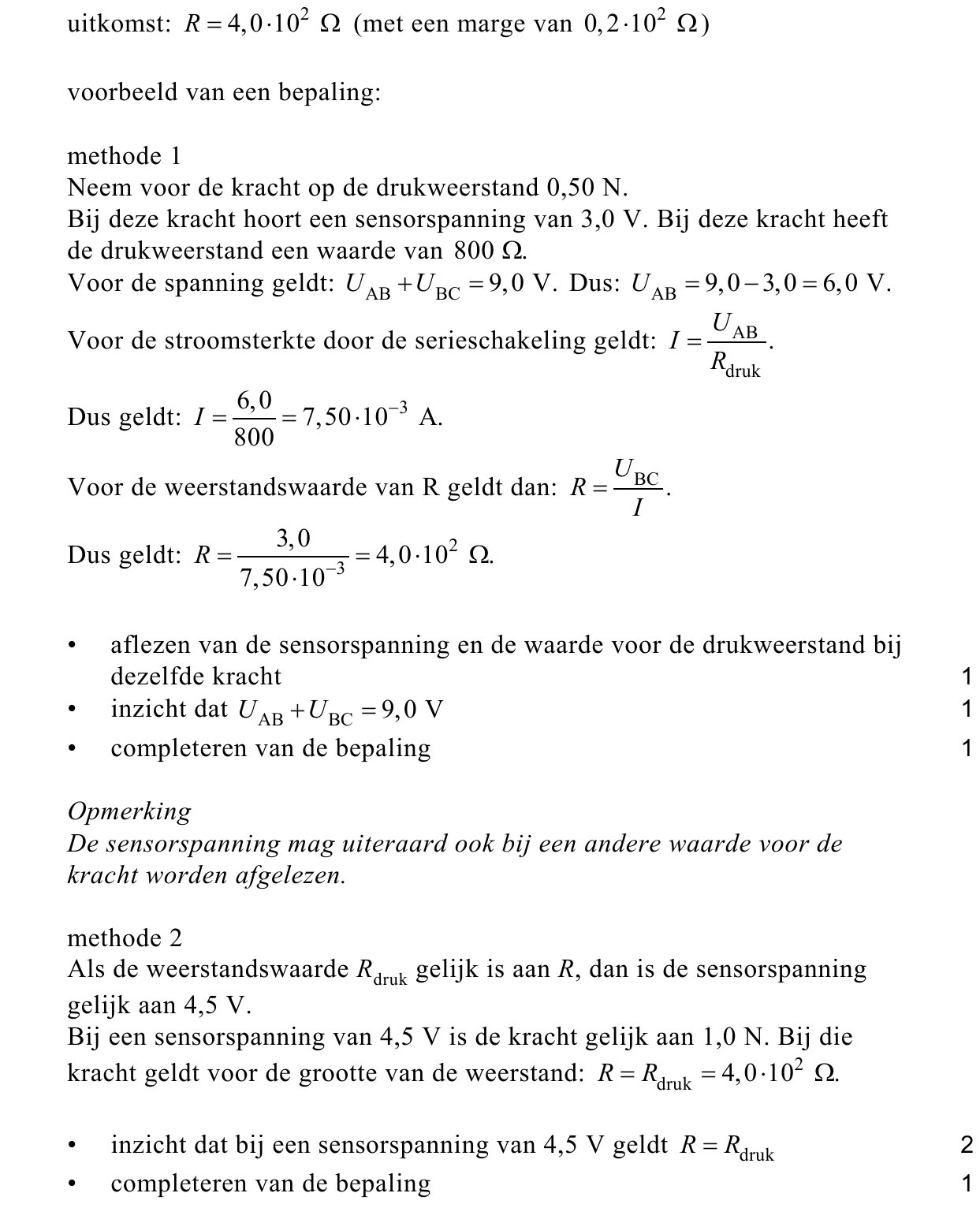beoordelingsmodel vraag 8