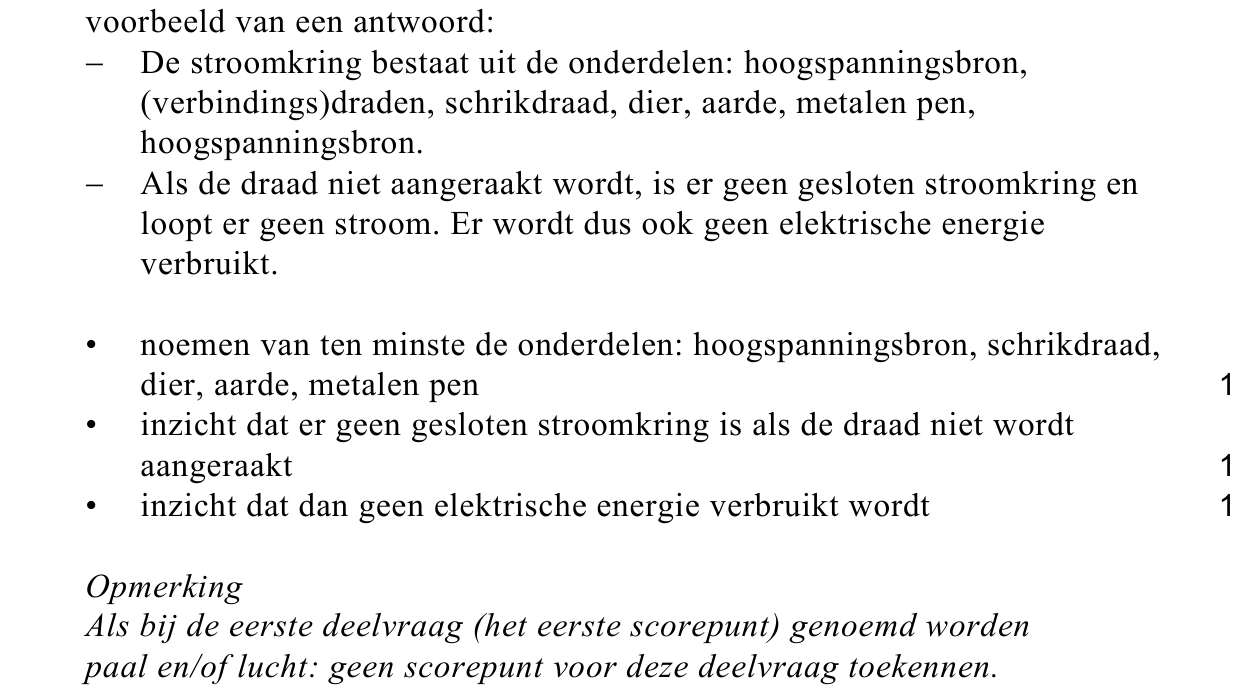 beoordelingsmodel vraag 1