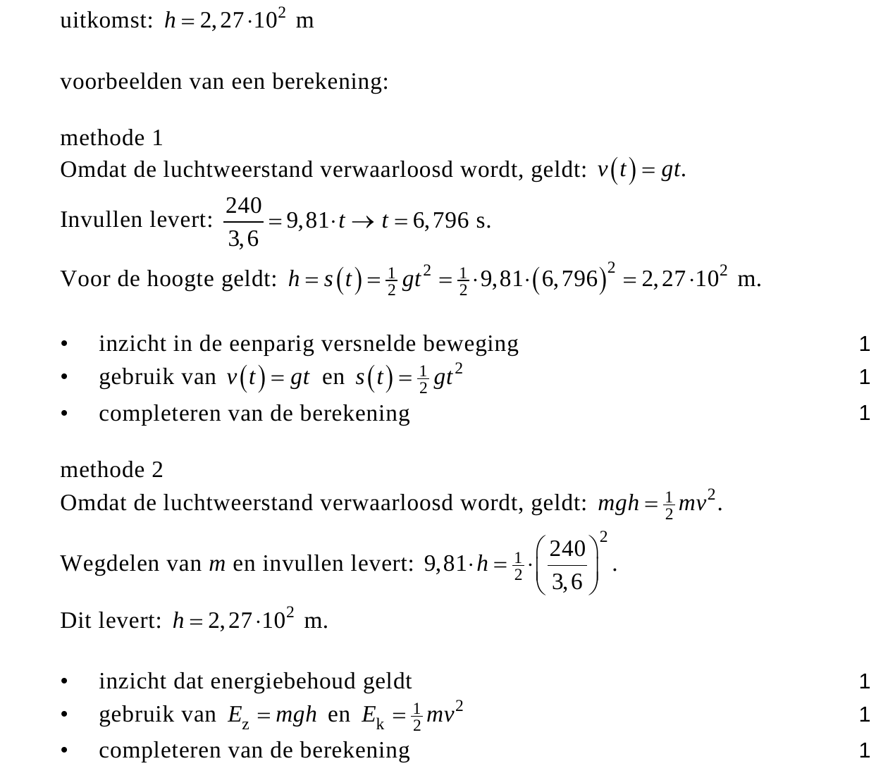beoordelingsmodel vraag 1