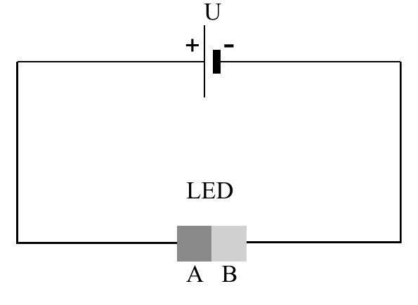 U + - LED A B
