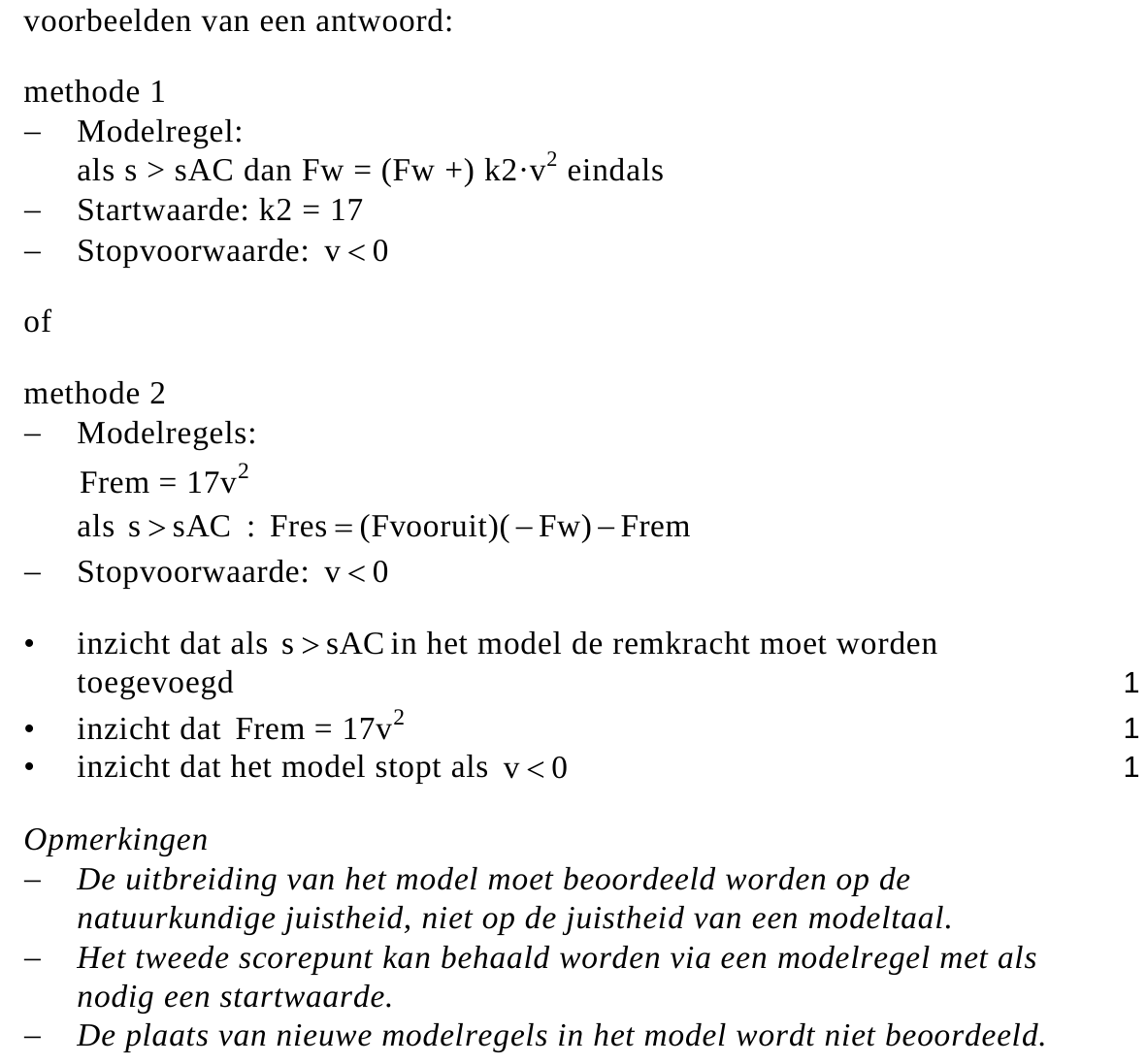 beoordelingsmodel vraag 10