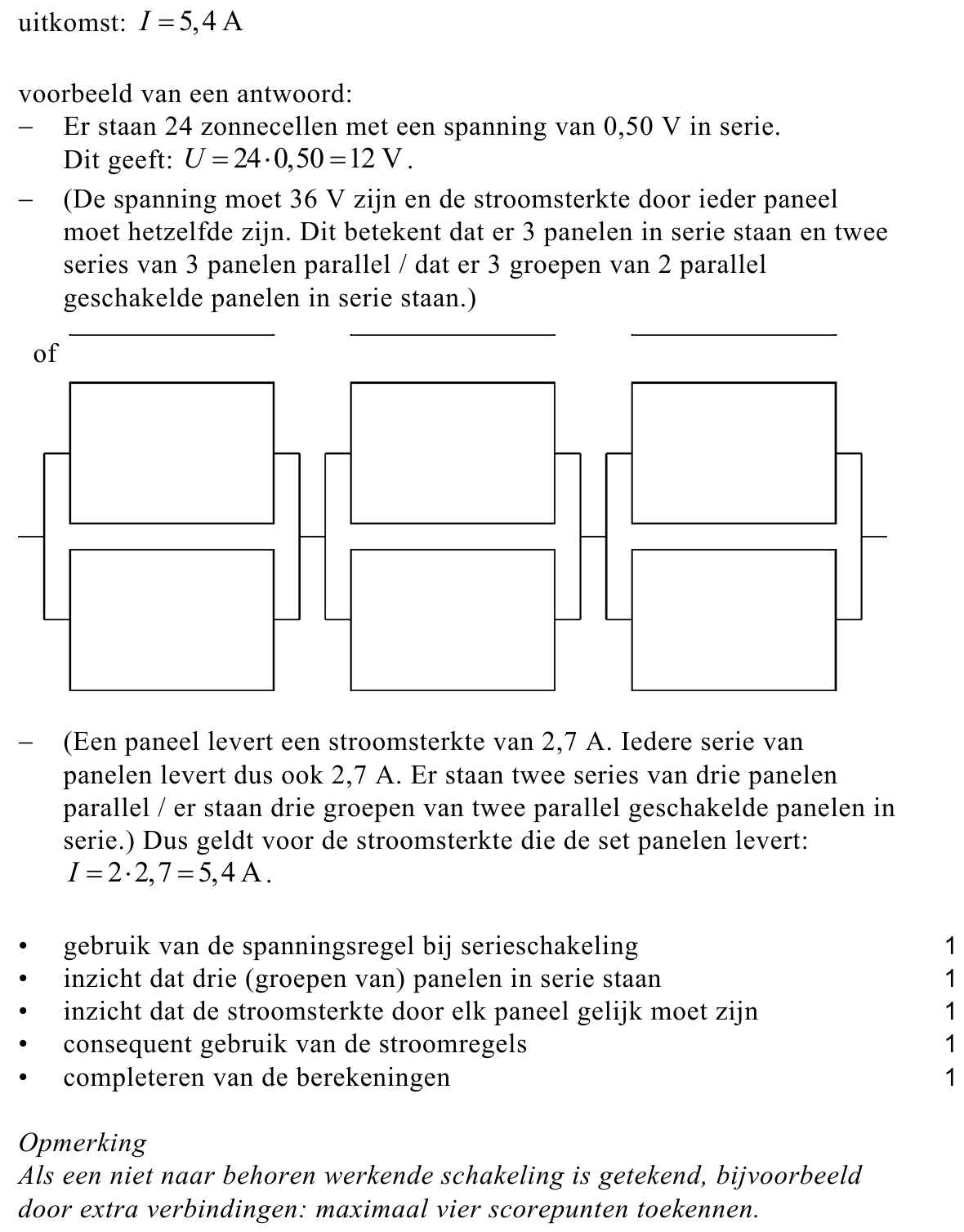 beoordelingsmodel vraag 22