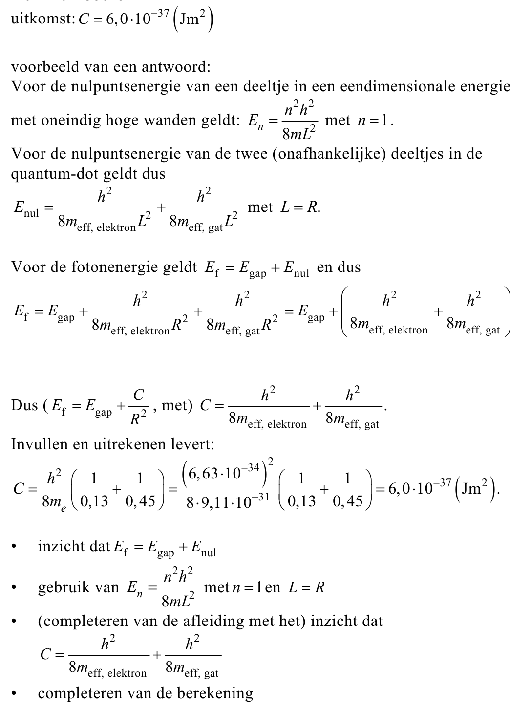 beoordelingsmodel vraag 9