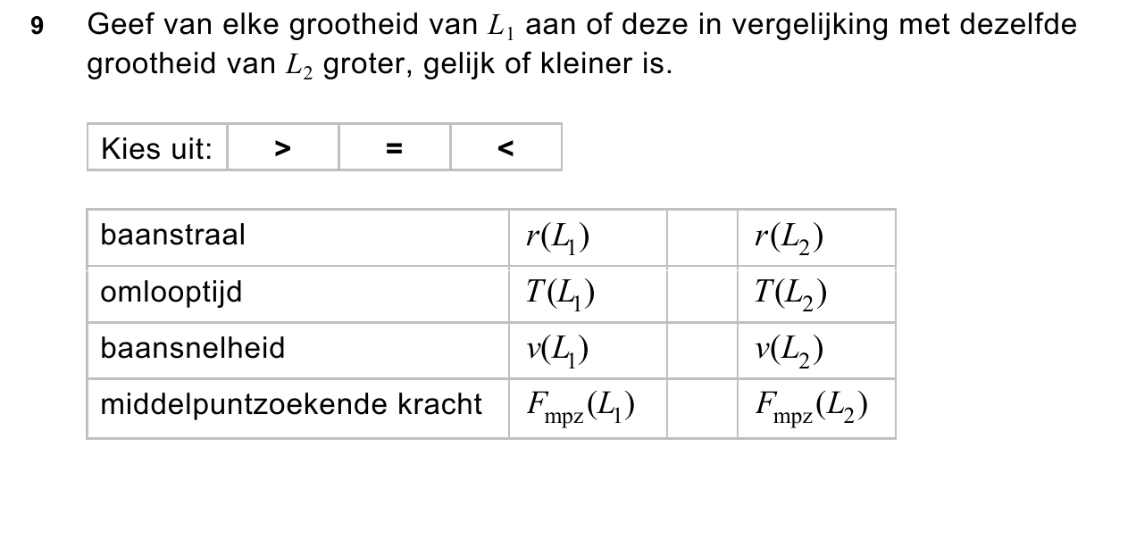 uitwerkbijlage bij vraag 9