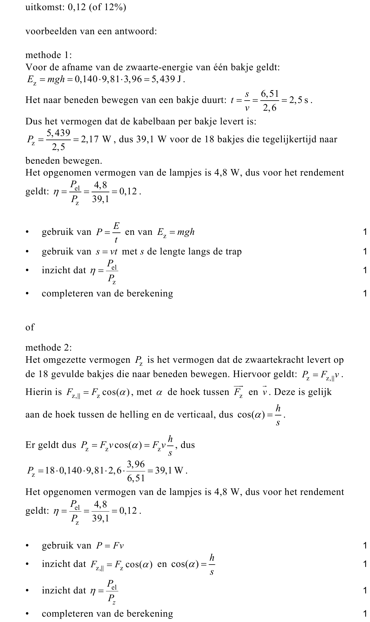 beoordelingsmodel vraag 12